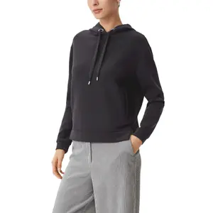 Women's Modal Hoodie with Split Hem COMMA image-1