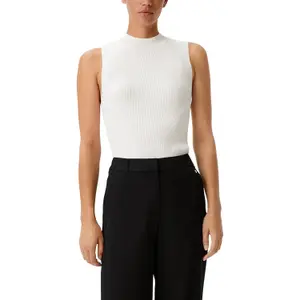 Sleeveless round neck top for women COMMA image-2