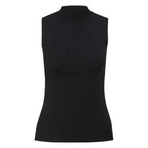 Sleeveless round neck top for women COMMA image-0