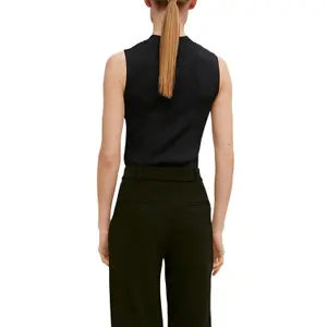 Sleeveless round neck top for women COMMA image-5