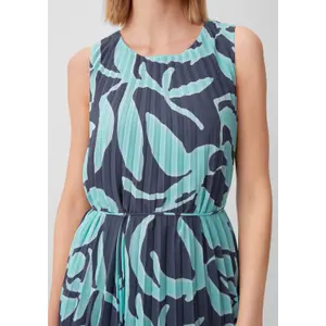 Sleeveless Chiffon Open Back Dress with Tied Belt Women's COMMA image-3