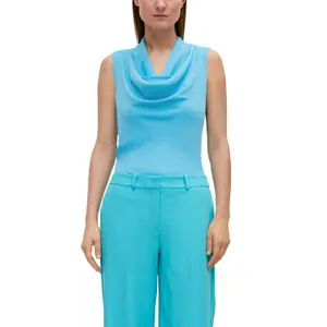 Sleeveless Cowl Neck Fluid Jersey Top for Women COMMA image-2