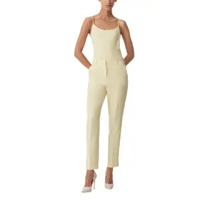 Slim Viscose Suit Trousers for Women COMMA image-6