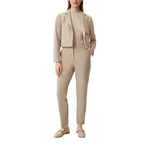 Women's Piqué Textured Suit Trousers COMMA image-6