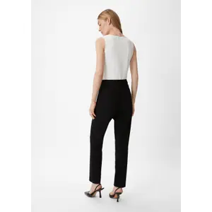 Women's Piqué Textured Suit Trousers COMMA image-4