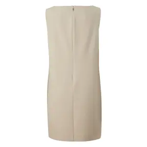 Short Stretch Piqué Shift Dress with Boat Neck for Women COMMA image-1