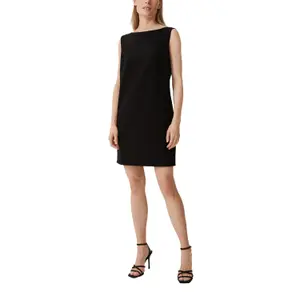 Short Stretch Piqué Dress with Invisible Zip Women COMMA image-2