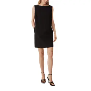 Short Stretch Piqué Dress with Invisible Zip Women COMMA image-6