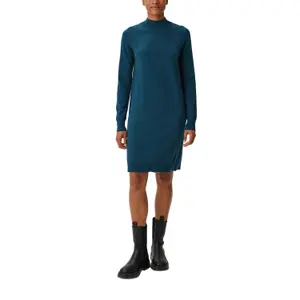 Women's Long Sleeve Fine Knit Viscose High Neck Dress COMMA image-2