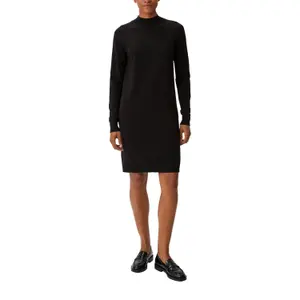 Ribbed High Neck Fine Knit Long Sleeve Dress Women COMMA image-2