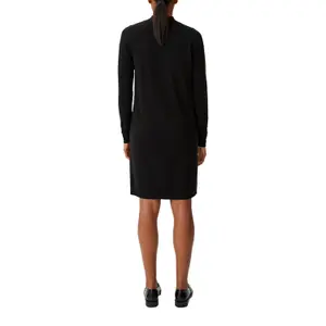 Ribbed High Neck Fine Knit Long Sleeve Dress Women COMMA image-5