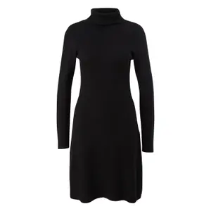 Short Ribbed Knit Dress Wool Blend Roll Neck Open Women COMMA image-0