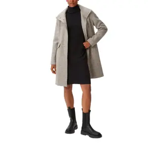 Short Ribbed Knit Dress Wool Blend Roll Neck Open Women COMMA image-6
