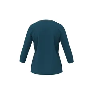 Jersey Blouse with Tunisian Collar and 3/4 Sleeves for Women COMMA image-1