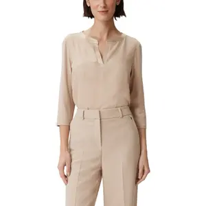 Jersey Blouse with Tunisian Collar and 3/4 Sleeves for Women COMMA image-2
