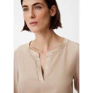 Jersey Blouse with Tunisian Collar and 3/4 Sleeves for Women COMMA image-3