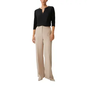 Jersey Blouse with Tunisian Collar and 3/4 Sleeves for Women COMMA image-6