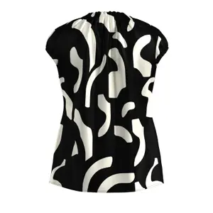 Women’s Satin Blouse with Ruffle COMMA image-1