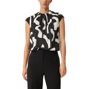 Women’s Satin Blouse with Ruffle COMMA image-2