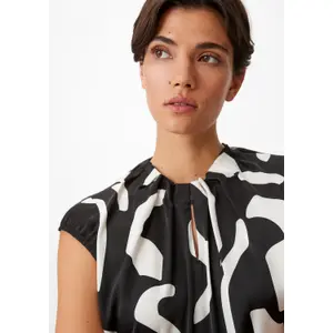 Women’s Satin Blouse with Ruffle COMMA image-3