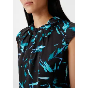 Women’s Satin Blouse with Ruffle COMMA image-3