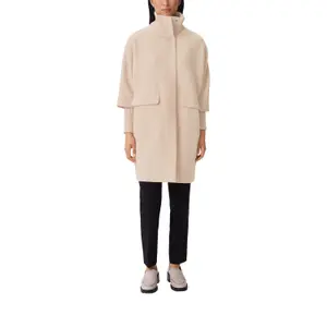 Women's Straight Cut High Collar Coat COMMA image-2