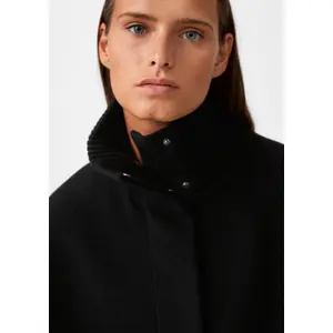 Women's Straight Cut High Collar Coat COMMA image-3