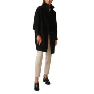 Women's Straight Cut High Collar Coat COMMA image-6