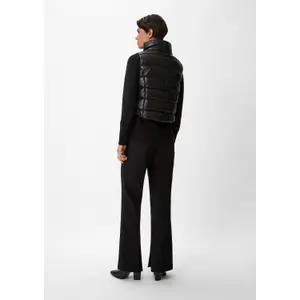 Women's Sleeveless Faux Leather Padded Jacket COMMA image-4