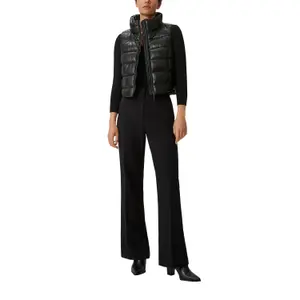 Women's Sleeveless Faux Leather Padded Jacket COMMA image-6