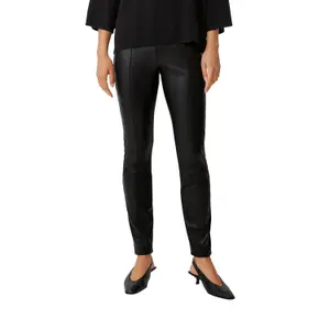 Women's Faux Leather Trousers COMMA image-2