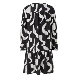 Women's Printed Viscose Long Sleeve Midi Dress COMMA image-1