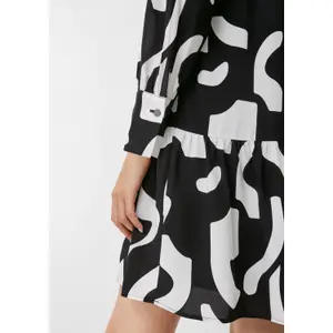 Women's Printed Viscose Long Sleeve Midi Dress COMMA image-3