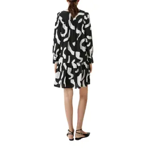 Women's Printed Viscose Long Sleeve Midi Dress COMMA image-5