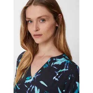 Women's Printed Viscose Long Sleeve Midi Dress COMMA image-2