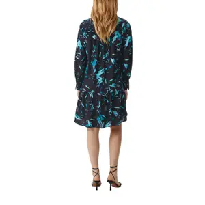 Women's Printed Viscose Long Sleeve Midi Dress COMMA image-4
