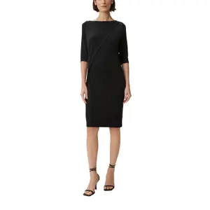 Short Jersey Wrap Effect Dress 3/4 Sleeve Women's COMMA image-2