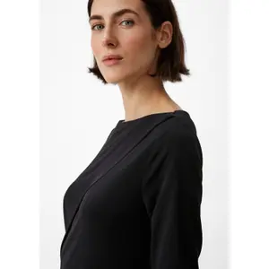 Short Jersey Wrap Effect Dress 3/4 Sleeve Women's COMMA image-3