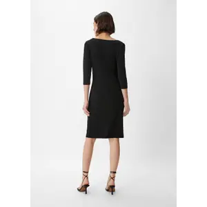 Short Jersey Wrap Effect Dress 3/4 Sleeve Women's COMMA image-4
