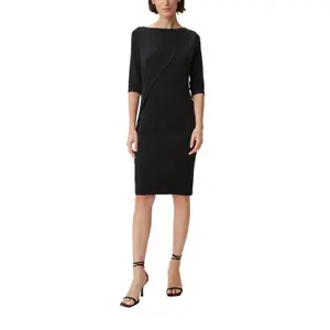 Short Jersey Wrap Effect Dress 3/4 Sleeve Women's COMMA image-6