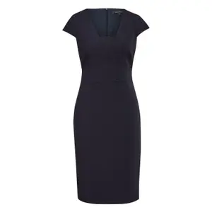 V-Neck Maxi Sheath Dress with Back Slit for Women COMMA image-0
