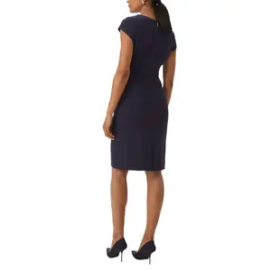 V-Neck Maxi Sheath Dress with Back Slit for Women COMMA image-5