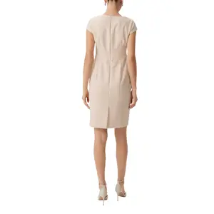 Classic V-Neck Long Sheath Dress for Women COMMA image-5