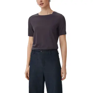 Short Sleeve Lyocell and Cotton Blend T-Shirt Women COMMA image-2