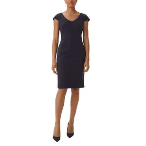 Short Viscose Jersey Dress with V-Neck Women's COMMA image-2