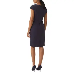 Short Viscose Jersey Dress with V-Neck Women's COMMA image-5