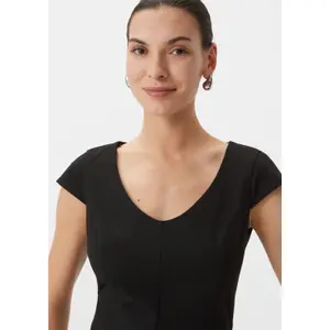Short Viscose Jersey Stretch Dress for Women COMMA image-3