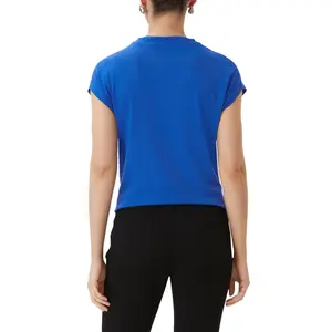 Women's Sleeveless Lyocell and Cotton Jersey T-shirt COMMA image-5