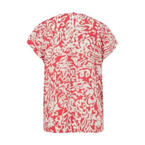 Women's V-Neck Patterned Blouse COMMA image-1