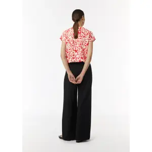 Women's V-Neck Patterned Blouse COMMA image-4